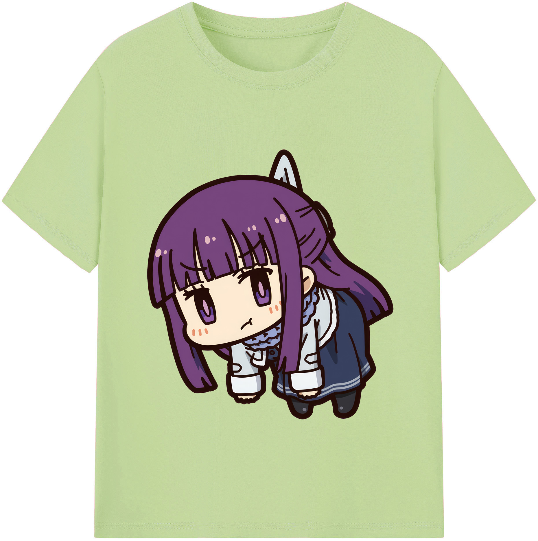 （画像用） 葬送のフリーレン Frieren 綿100％半袖Tシャツ（フロントプリント）